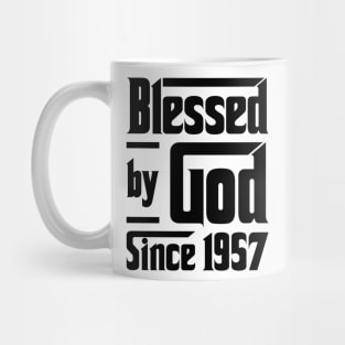 Blessed By God Since 1957 66th Birthday Mug